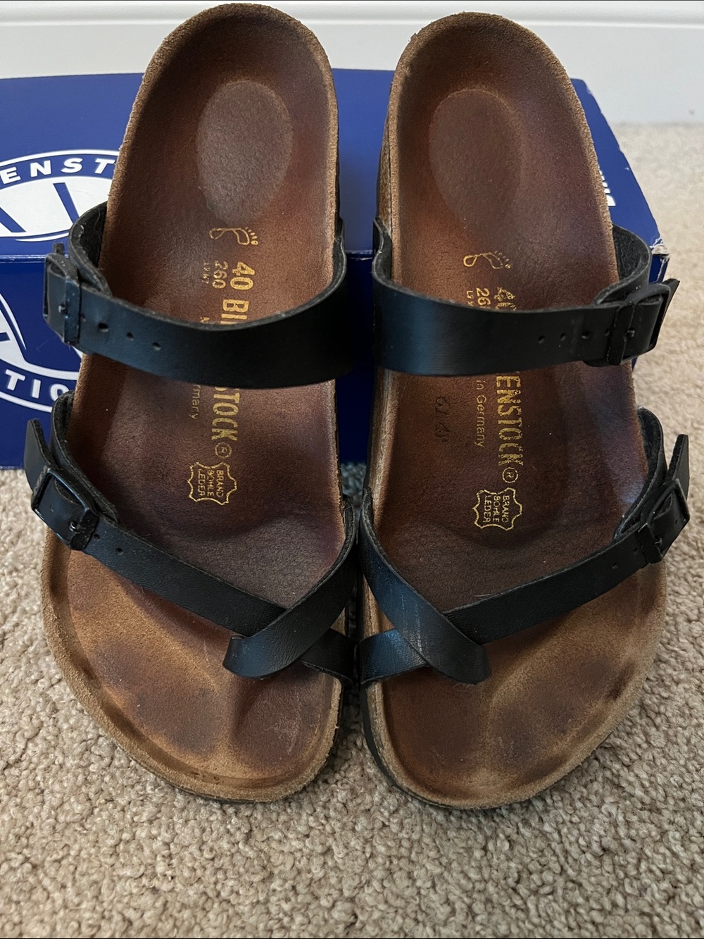 Birkenstock Mayari Black Triple-Strap Leather Sandals - Picture 6 of 7